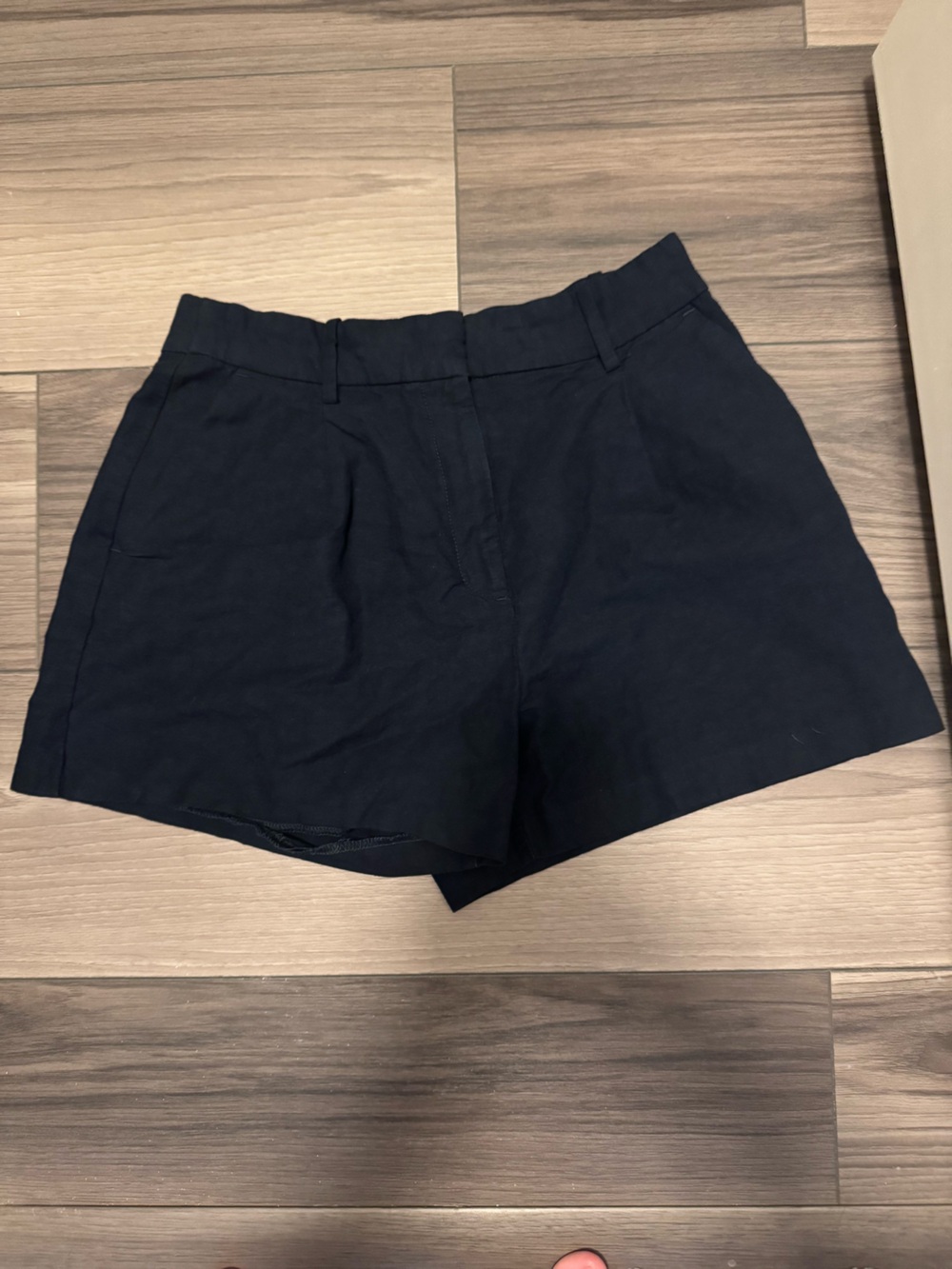 H&M Linen Navy Blue Casual Shorts size 6
